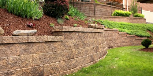 Retaining Wall, Landscaping Wall, Stone Wall, Flower Bed Retaining Wall, Landscaping Wall, Stone Wall, Flower Bed
